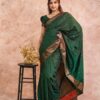 Silk Green Saree For Traditional Look