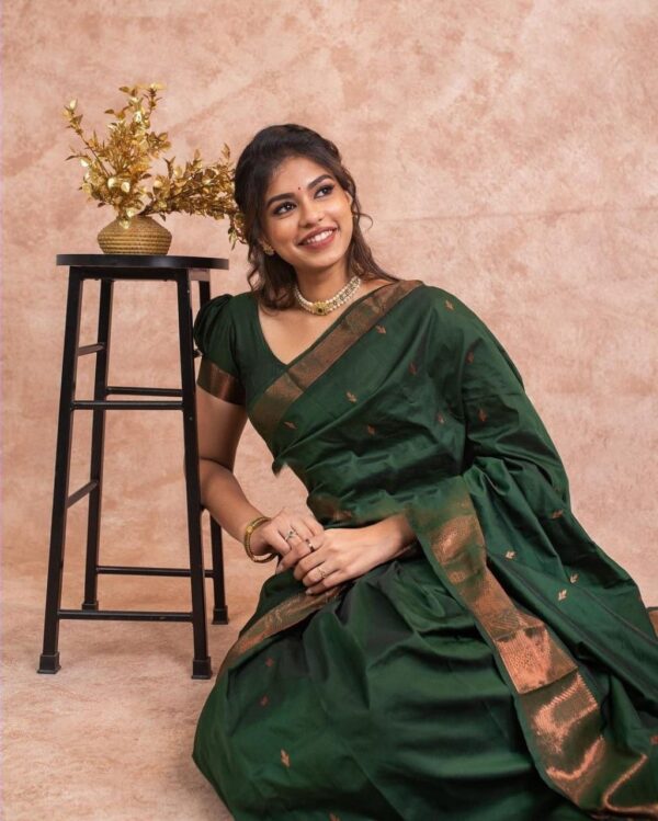 Silk Green Saree For Traditional Look