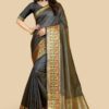 Fancy Border Party wear Silk Black Saree
