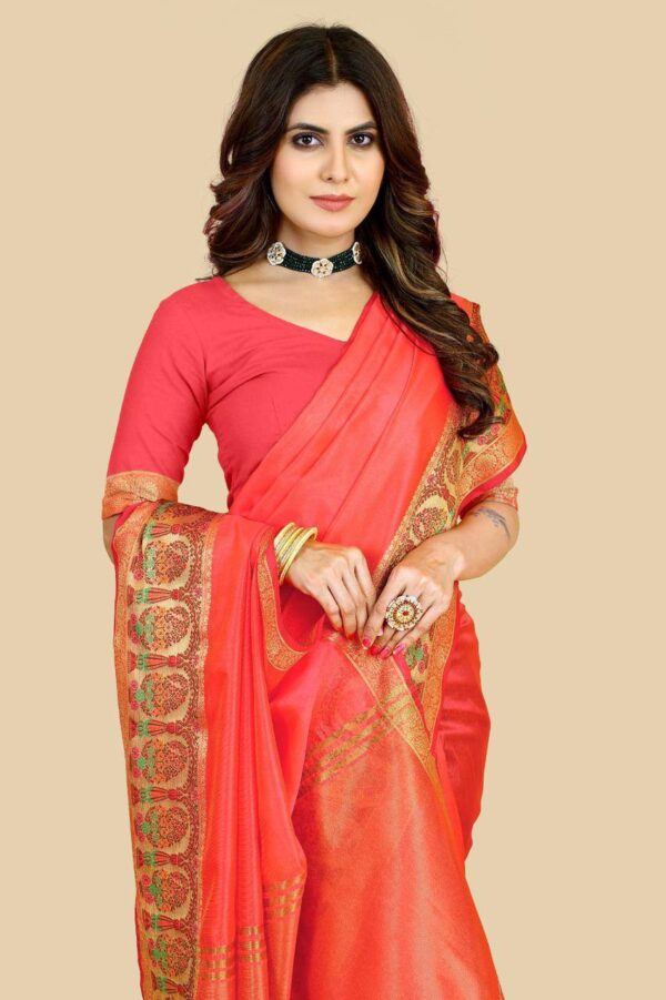 Banarasi Wedding Party Silk Pink Saree