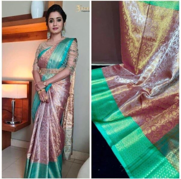 Bollywood Designer Silk Pink Saree