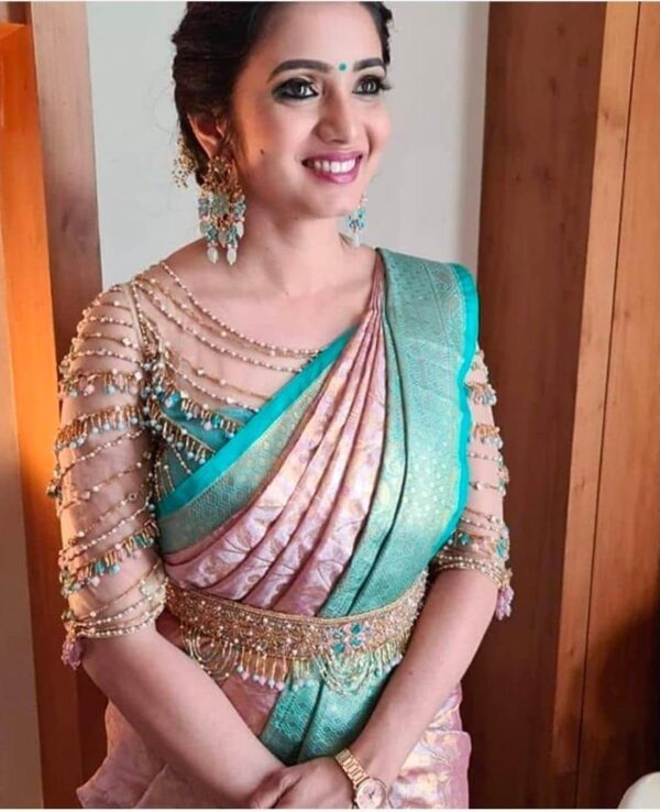Bollywood Designer Silk Pink Saree