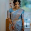 Stylish Silk Sky Blue Saree Fir Festival