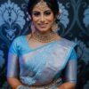 Stylish Silk Sky Blue Saree For Festival
