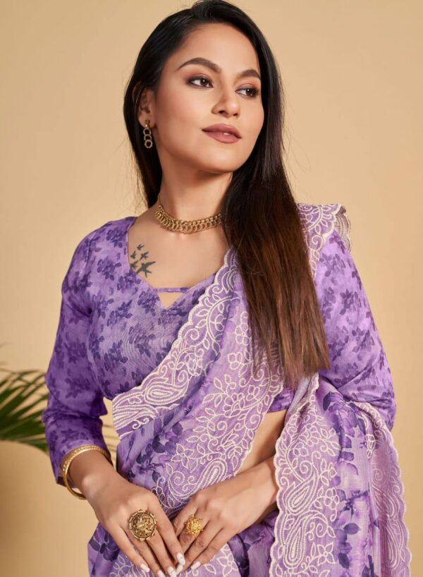 Purple Saree