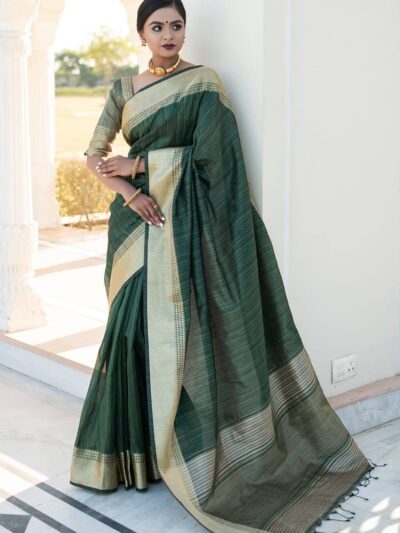 Wedding Cotton Formal Silk Green Saree