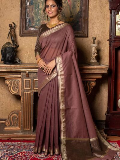 Silk Latest Wedding Purple Saree