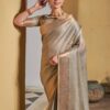Grey Saree for Wedding Party Wear