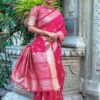 Bollywood Wedding Silk Pink Saree