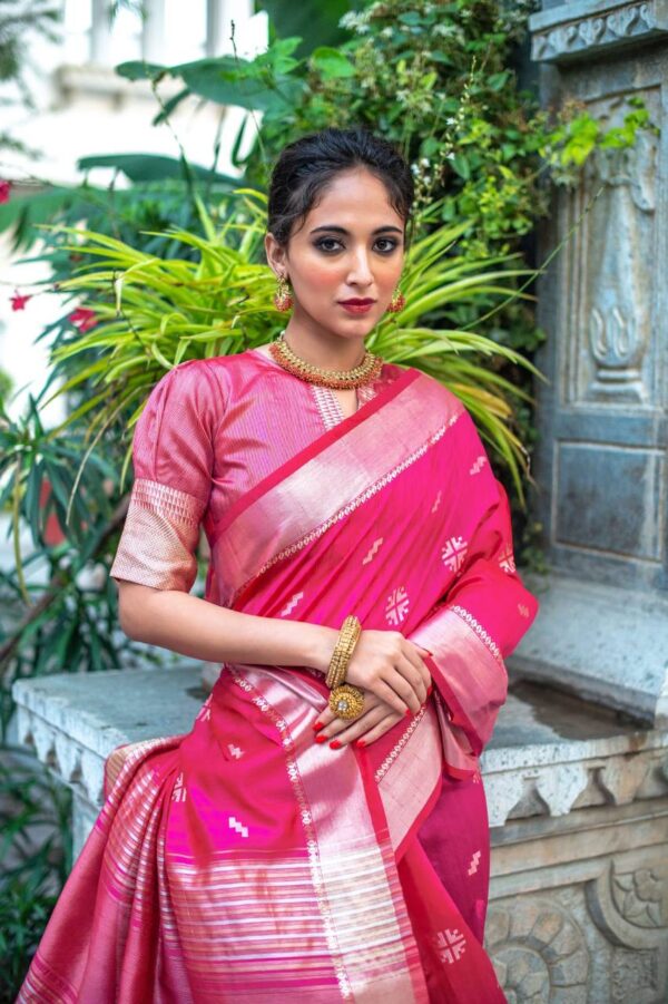 Bollywood Wedding Silk Pink Saree