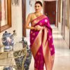 Banarasi Bollywood Silk Purple Saree