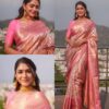 Banarasi Stylish Wedding Silk Pink Saree