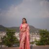 Banarasi Stylish Wedding Silk Pink Saree