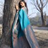 Wedding Kanjivaram Sky Blue Saree