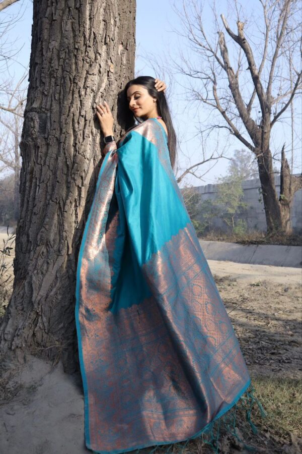 Wedding Kanjivaram Sky Blue Saree