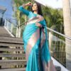 Wedding Kanjivaram Sky Blue Saree