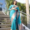 Wedding Kanjivaram Sky Blue Saree