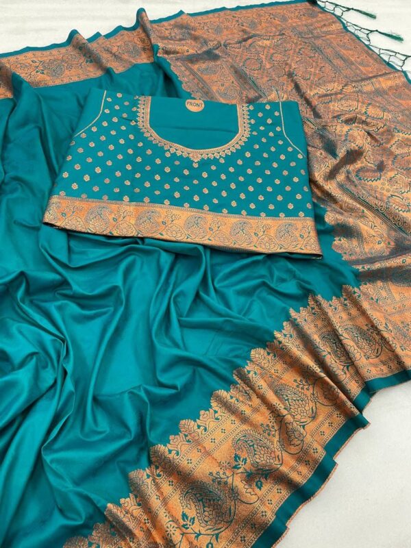 Wedding Kanjivaram Sky Blue Saree