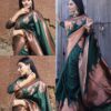 Traditional Banarasi Green Saree