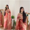Stylish Wedding Silk Pink Saree