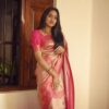 Fancy Wedding Party Silk Pink Saree