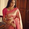 Fancy Wedding Party Silk Pink Saree
