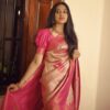 Fancy Wedding Party Silk Pink Saree