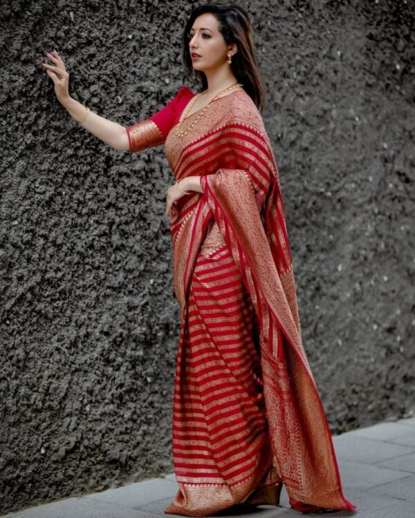 Traditional Wedding Silk Maroon Saree
