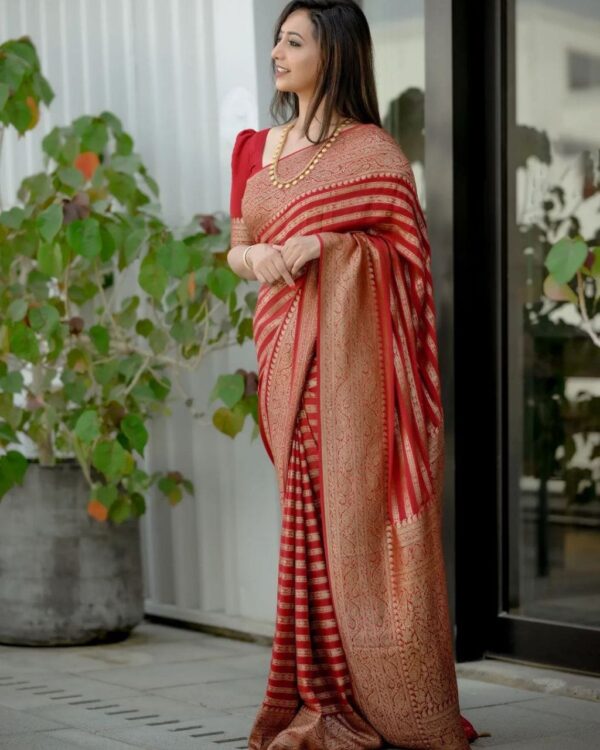 Traditional Wedding Silk Maroon Saree