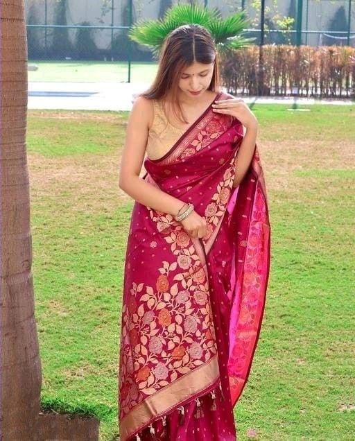 Kanjivaram Wedding Silk Pink Saree