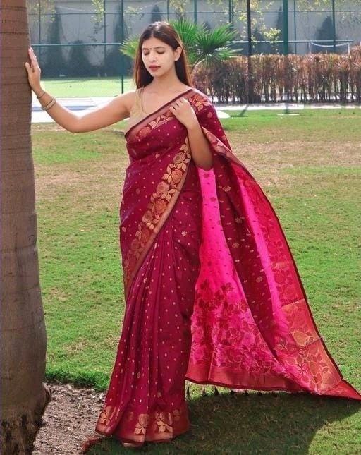 Kanjivaram Wedding Silk Pink Saree
