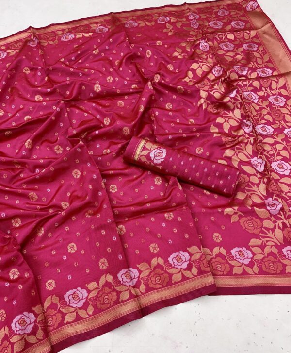 Kanjivaram Wedding Silk Pink Saree