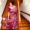 Banarasi Ethnic Wedding Silk Purple Saree