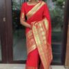 Bollywood Wedding Banarasi Silk Red Saree