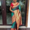 Bollywood Wedding Silk Sky Blue Saree