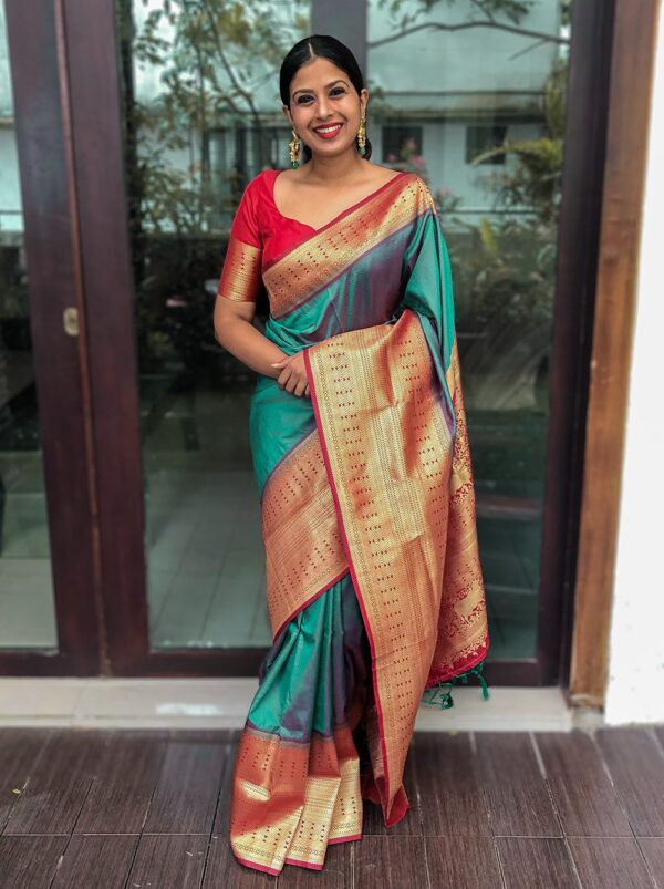 Bollywood Wedding Silk Sky Blue Saree