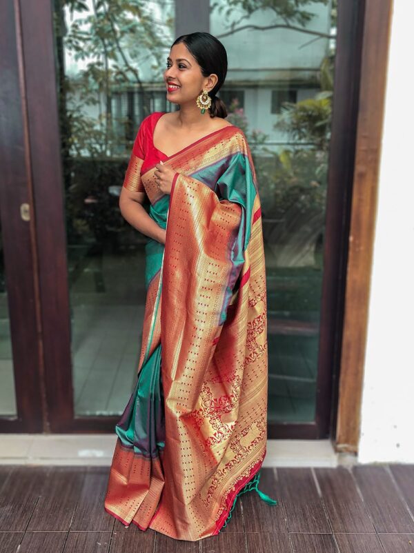 Bollywood Wedding Silk Sky Blue Saree