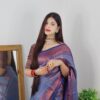 Bollywood Wedding Silk Blue Saree
