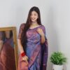 Bollywood Wedding Silk Blue Saree