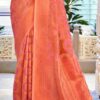 Stylish Women Wedding Silk Pink Saree