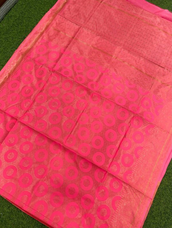 Stylish Women Wedding Silk Pink Saree