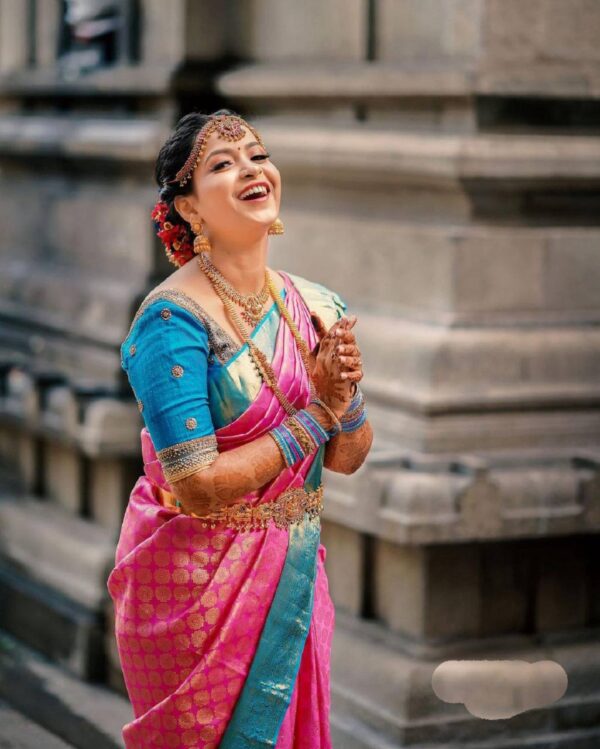 Banarasi Wedding Function Silk Pink Saree