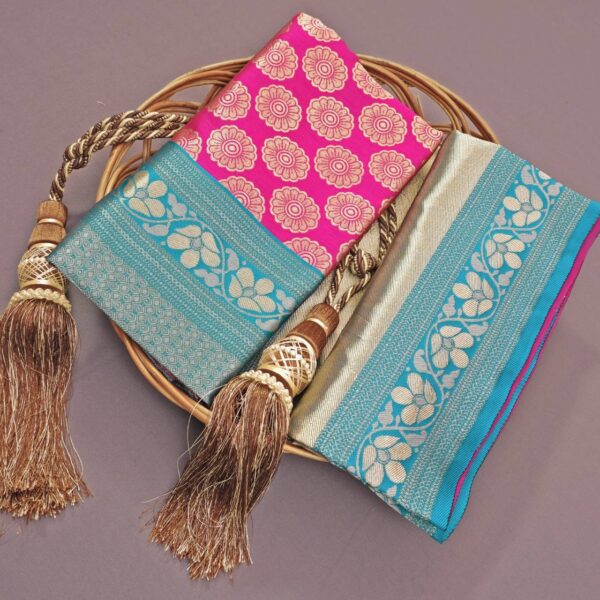 Banarasi Wedding Function Silk Pink Saree