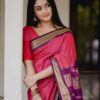 Formal Pink Saree in Banarasi Silk