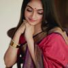 Formal Pink Saree in Banarasi Silk