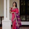 Formal Pink Saree in Banarasi Silk