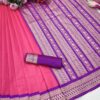 Formal Pink Saree in Banarasi Silk
