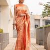 Wedding Kanjivaram Orange Saree