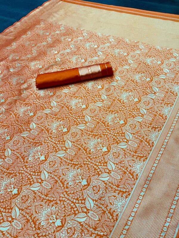 Wedding Kanjivaram Orange Saree