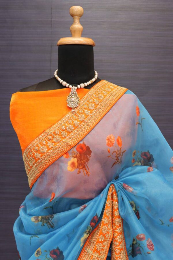 Sky Blue Saree